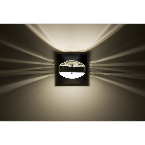 Besa Lighting Optos Wall Sconce, Clear/Frost, Chrome Finish, 1x5W LED OPTOS1W-CLFR-LED-CR - main